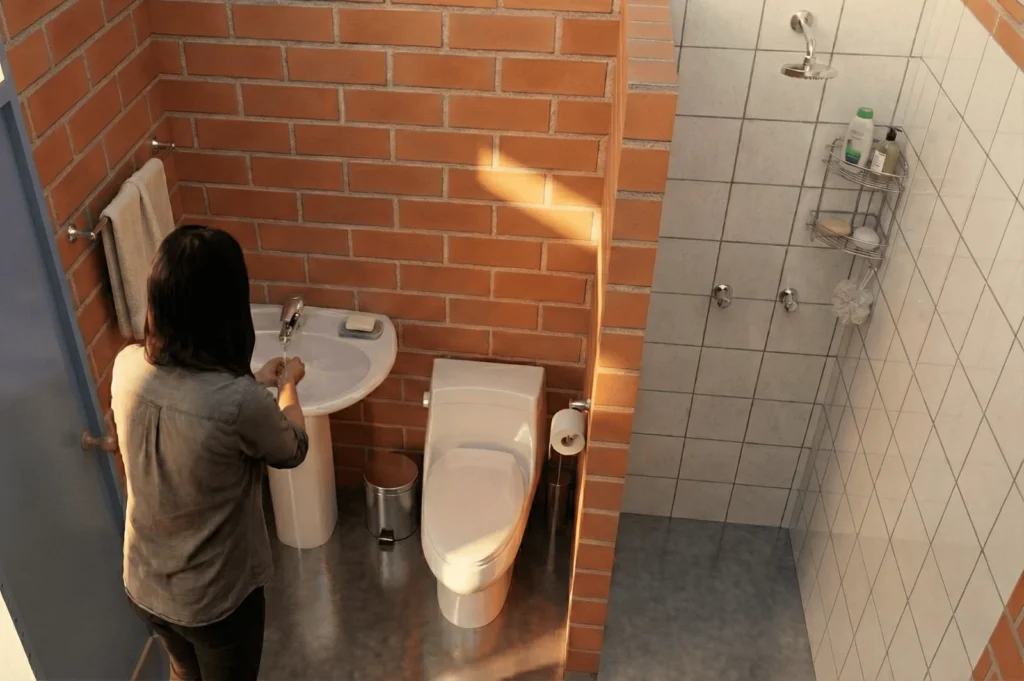 Diseño casa horizonte - Baño - Dhema