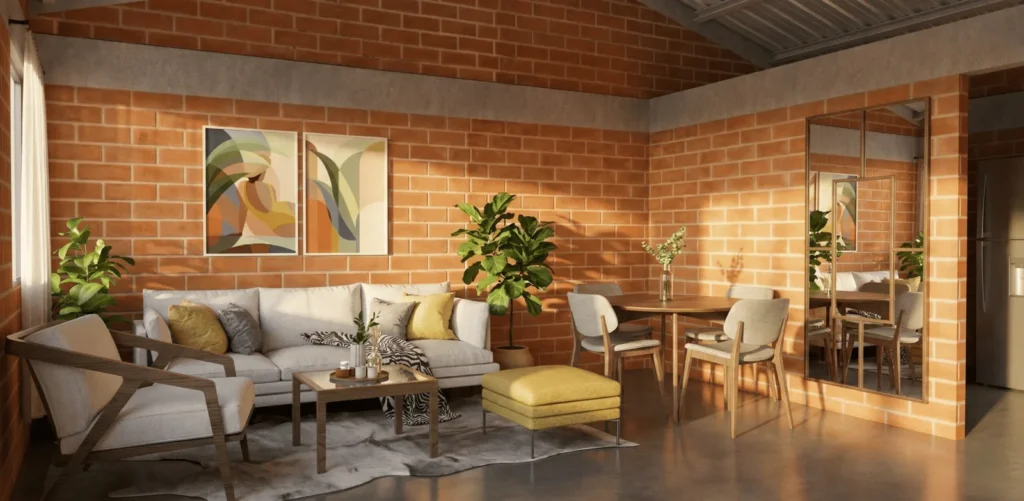 Diseño casa horizonte - Sala Comedor - Dhema